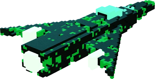 RATC-HD Hacker-Class voxel fighter — 3D model render